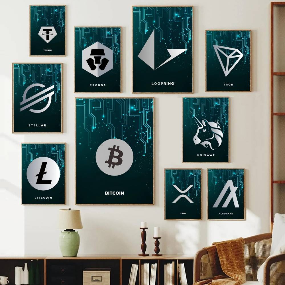 Office Of Tech - Poster con Simbolo Crypto Tech Circuit,