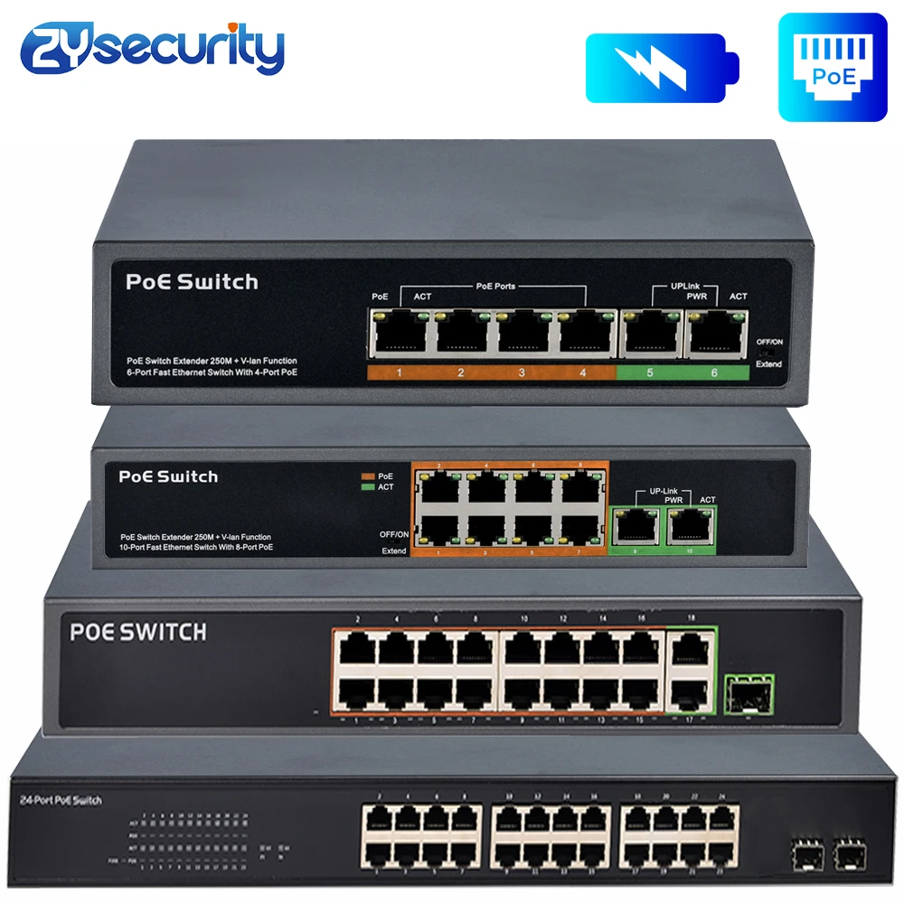 Ethernet Switch 8 Port - Switch Poe 4 8 16 24