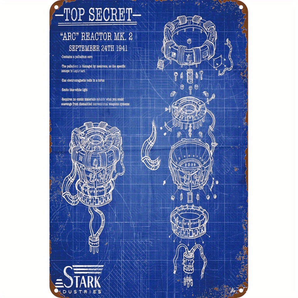 Tech Office Wall Art - CIFBUY Targa Decorativa Industriale Retrò 2D
