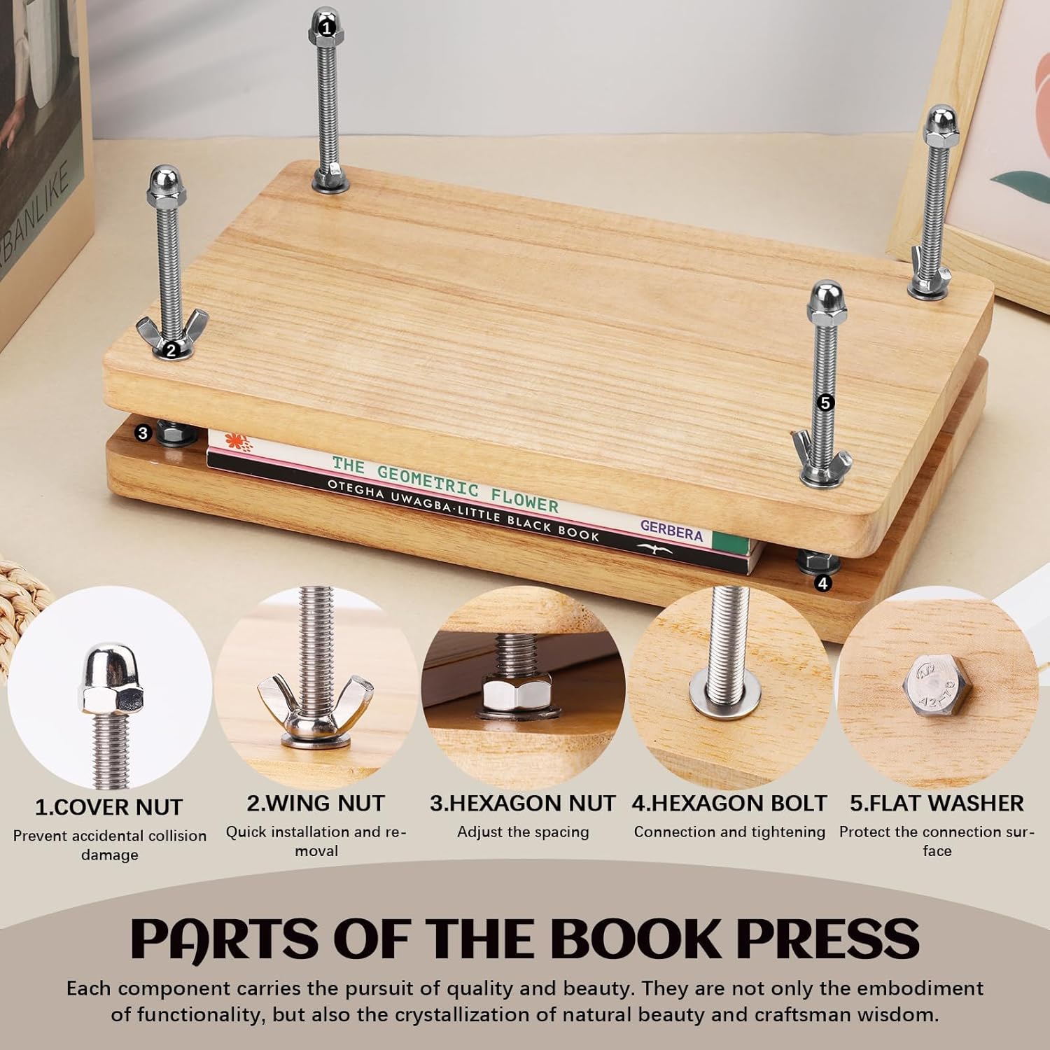 Binding Machine Comb - Pressa per Libri in Legno, Strumento