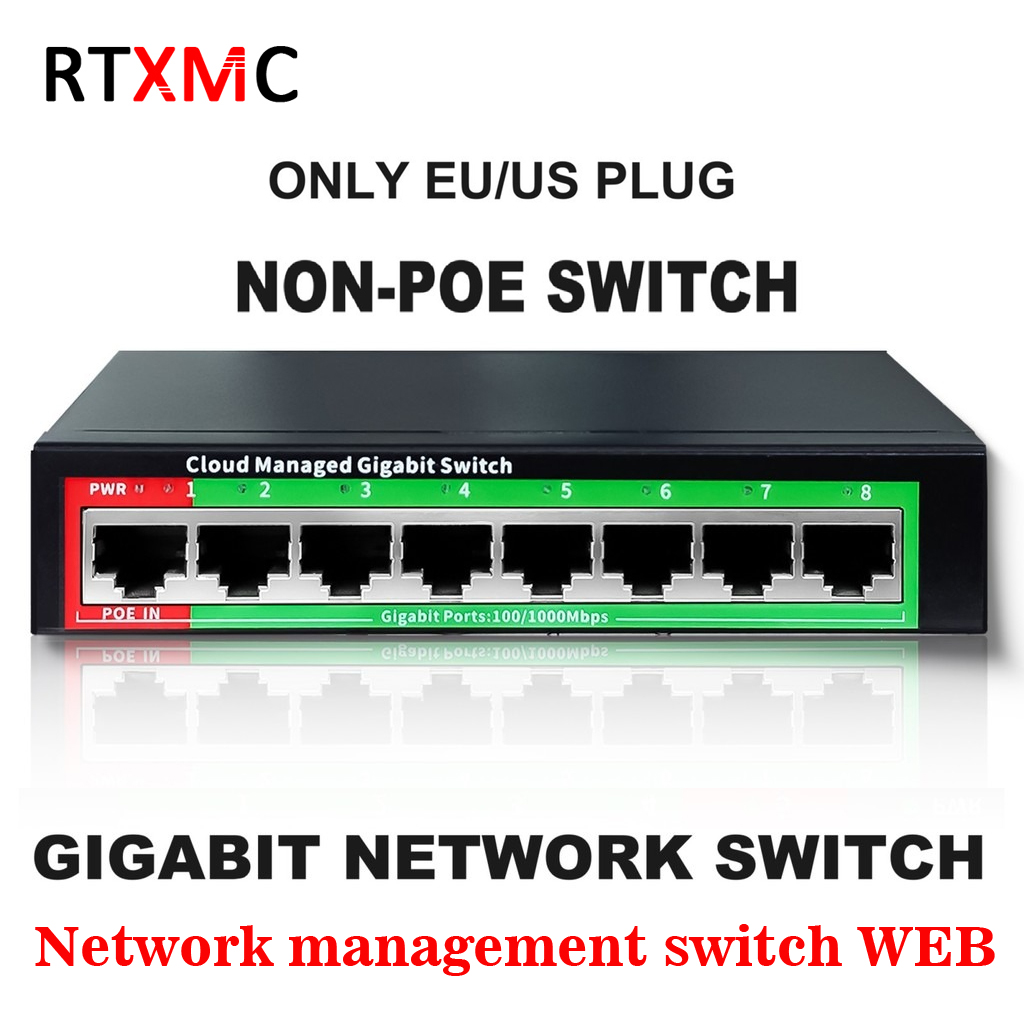 Ethernet Switch 8 Port - Switch POE Vlan a 8 Porte