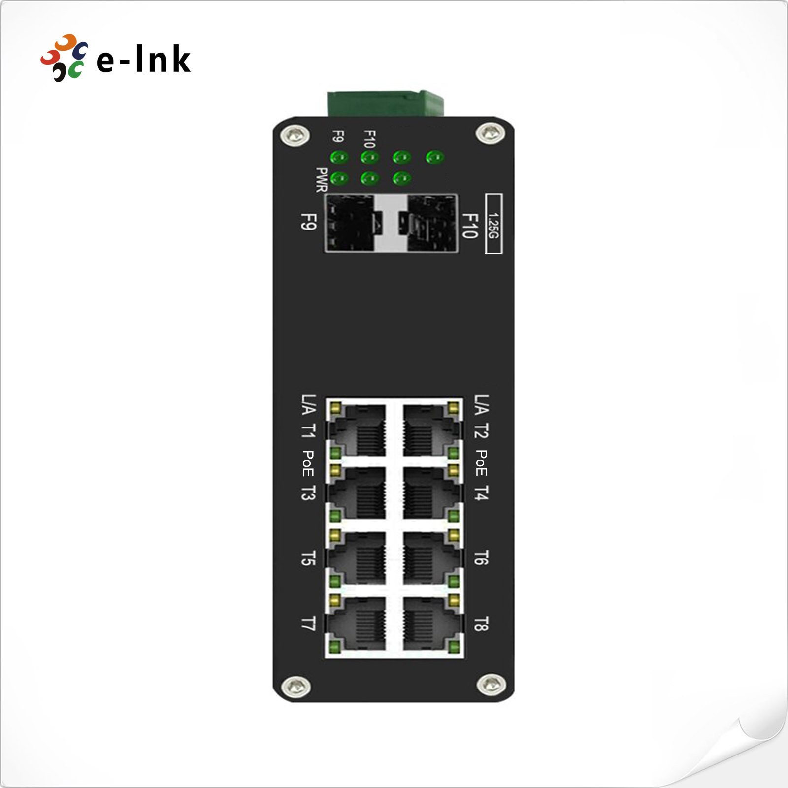 Ethernet Switch 8 Port - ELINK Industrial L2+ 8 porte 10/100/1000T