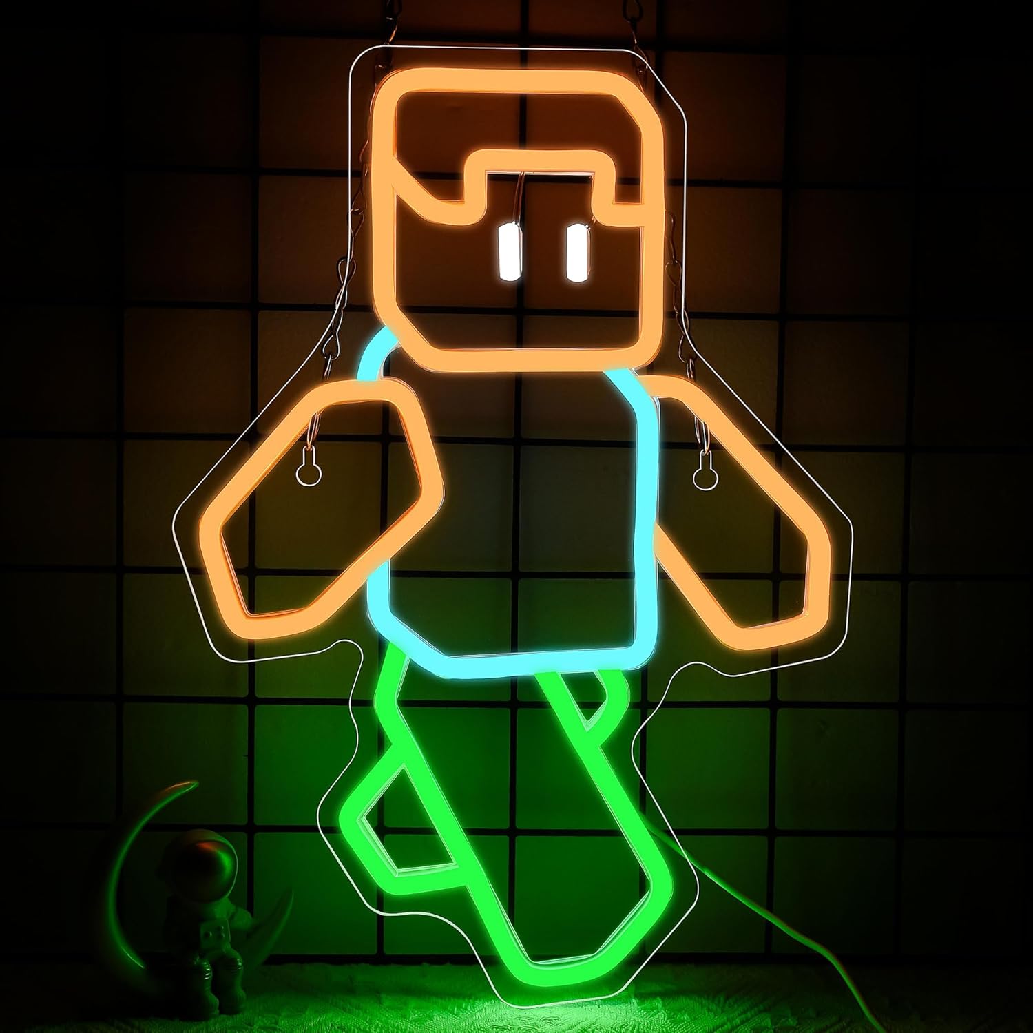 Tech Office Wall Art - Insegna al Neon Pixel Art con