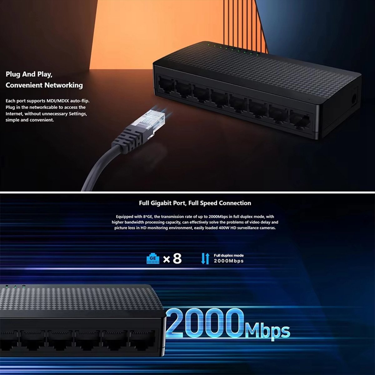 Switch Ethernet Mini Gigabit A - Ethernet Switch 8 Port recensione e prezzo