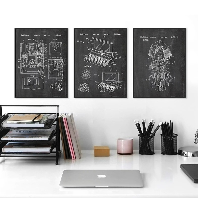 Set di 6 Stampe Vintage di Bre - Tech Office Wall Art recensione e prezzo