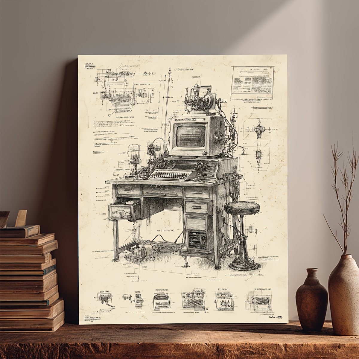 CIFBUY Poster Vintage sull'Inv - Tech Office Wall Art recensione e prezzo