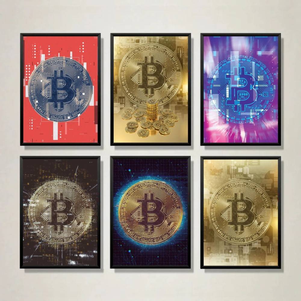 Poster Cyber Tech Circuit Gold - Tech Office Wall Art recensione e prezzo