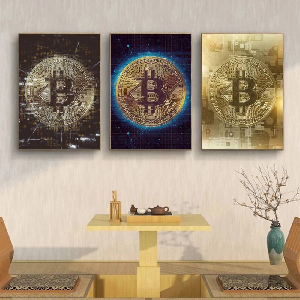 Poster Cyber Tech Circuit Gold - Tech Office Wall Art recensione e prezzo