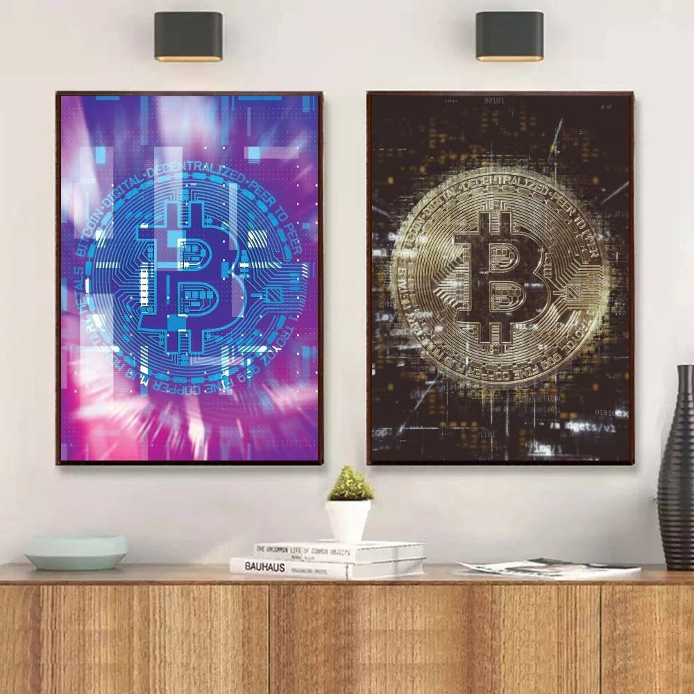 Poster Cyber Tech Circuit Gold - Tech Office Wall Art recensione e prezzo