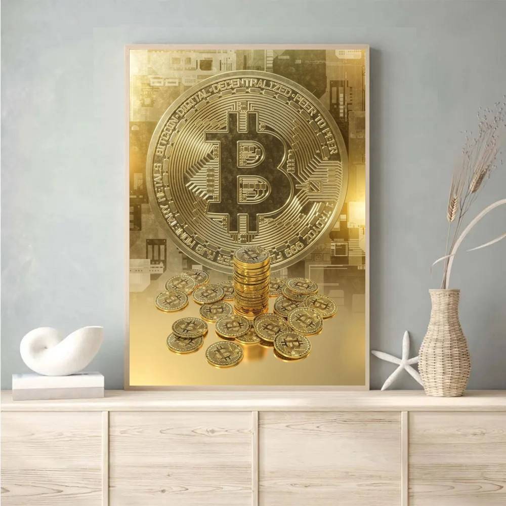 Poster Cyber Tech Circuit Gold - Tech Office Wall Art recensione e prezzo